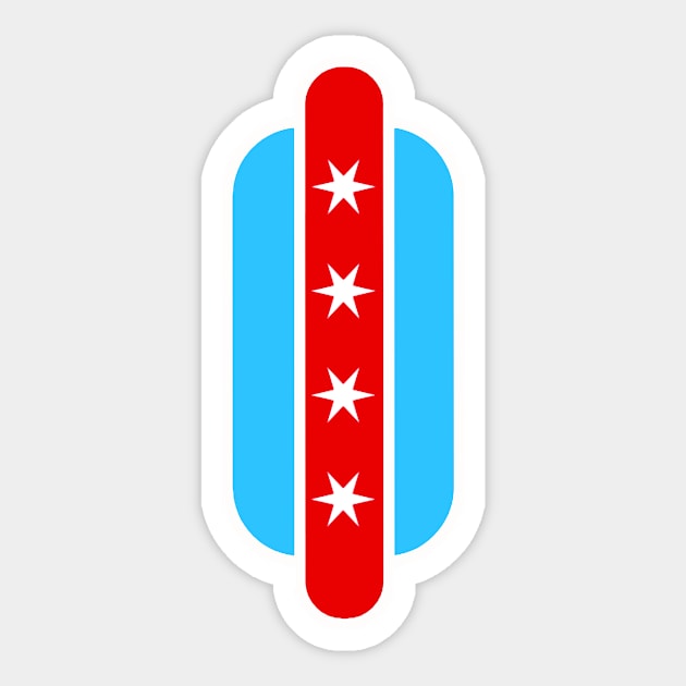 Chicago Flag Dog Sticker by ZSONN